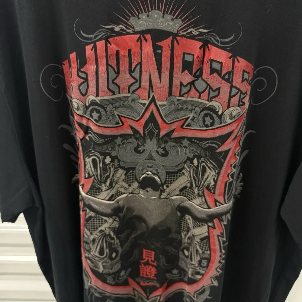Nike LeBron Witness T Shirt Mens 3XL Black Red Graphic‎ Dri Fit Tee